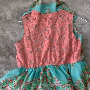 Floral Teal Spring Dress